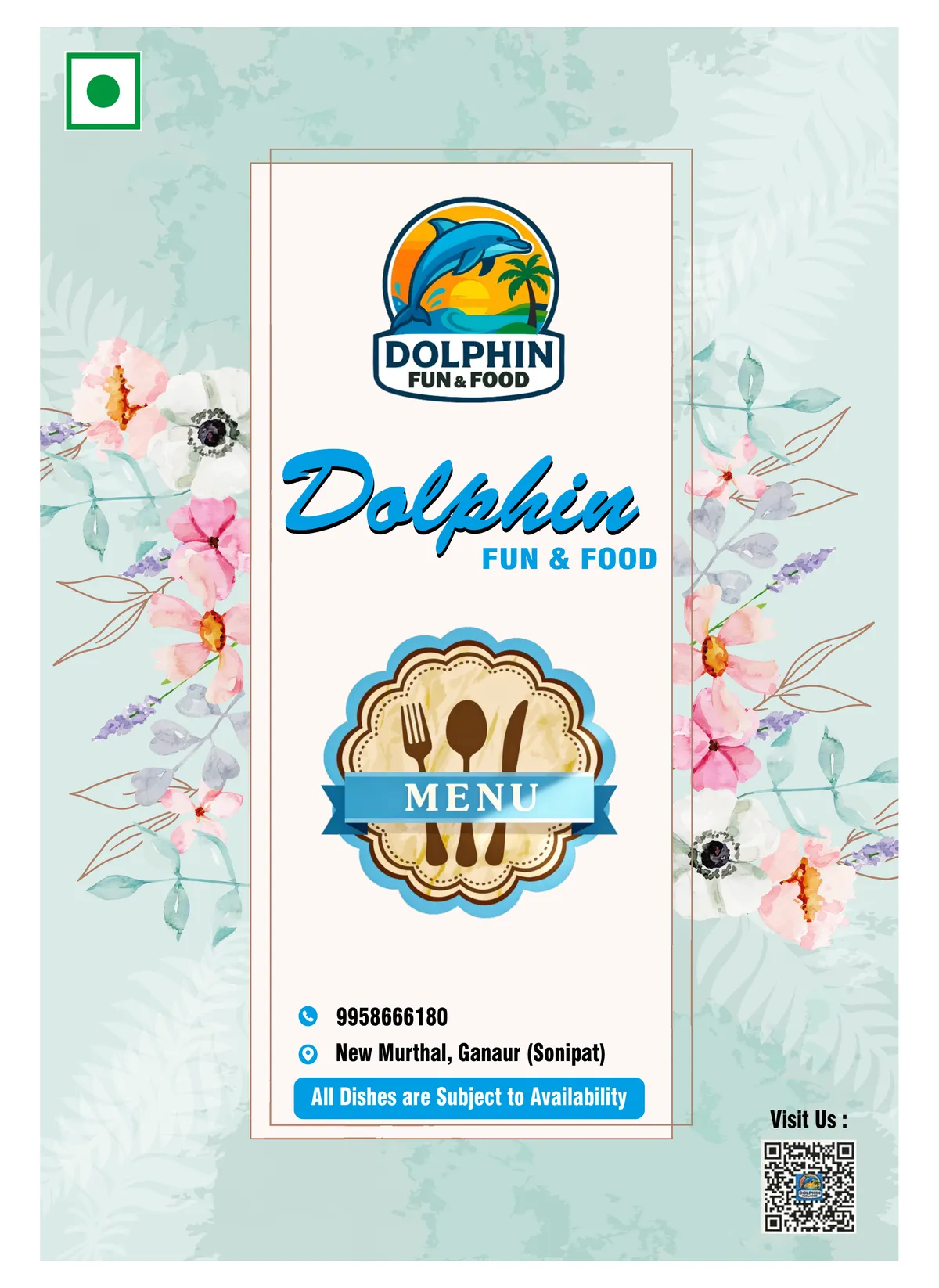 Dolphin Fun & Food Menu Page 1