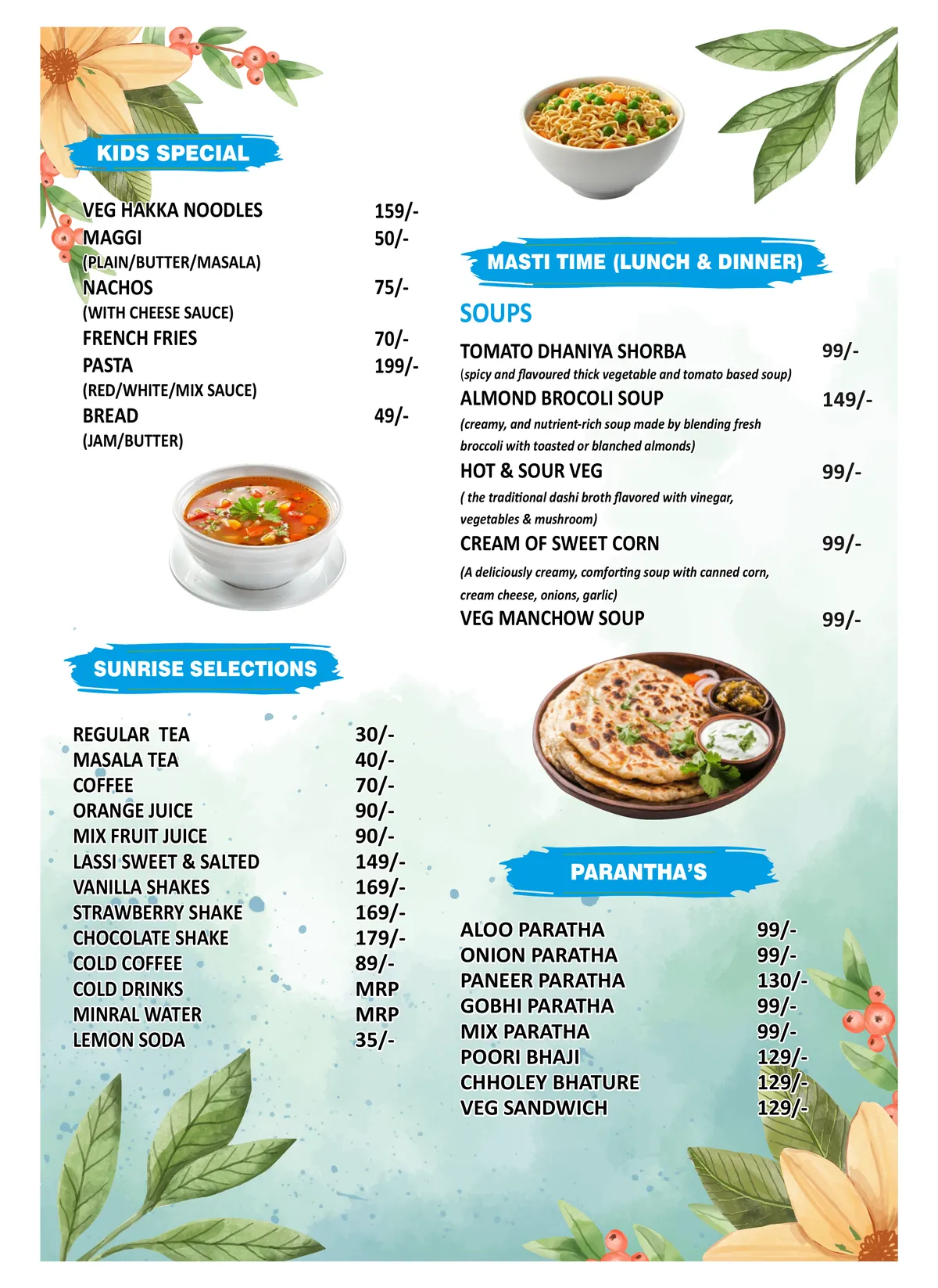 Dolphin Fun & Food Menu Page 2