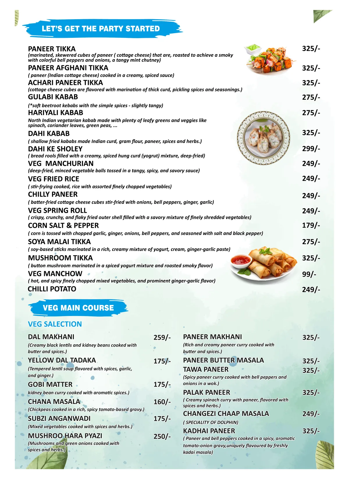Dolphin Fun & Food Menu Page 3